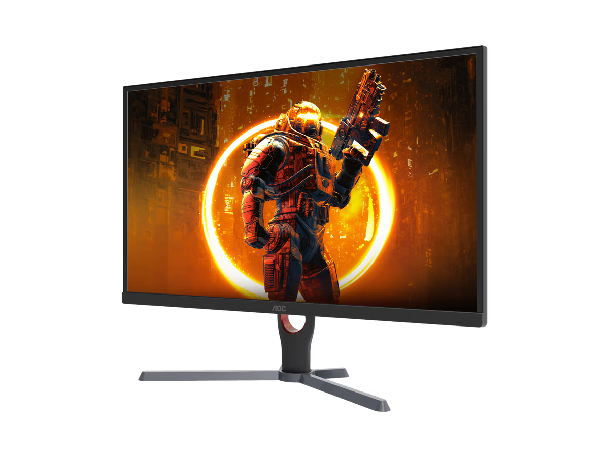 AOC 24G11E Gaming Monitor, 24" FHD (1920 x 1080) Resolution, 180Hz, Anti-glare, 1ms (GTG) Response Time, HDMI, DisplayPort, Tilt Adjustable Stand, Black & Red, 1 Year Warranty | 24G11E