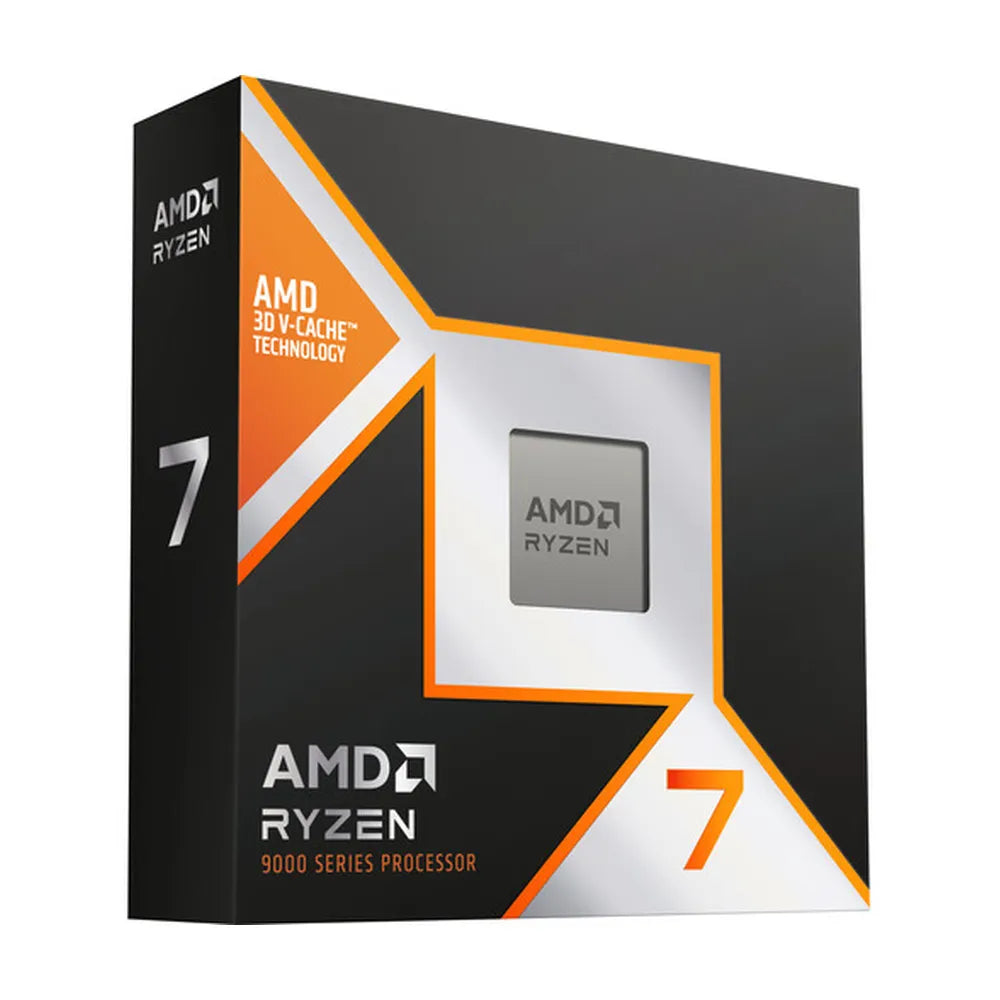 معالج سطح المكتب AMD Ryzen 7 9800X3D، 8 أنوية، تردد أساسي 4.7 جيجاهرتز، تردد توربو 5.2 جيجاهرتز، ذاكرة تخزين مؤقت L1 سعة 640 كيلوبايت، DDR5، مقبس AM5، ضمان لمدة عام | 100-100001084WOF