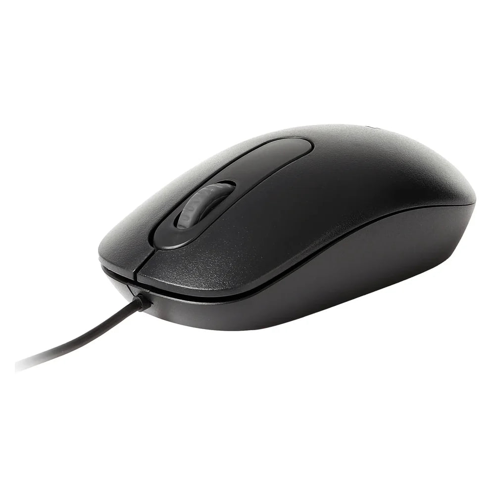 Rapoo N200 Wired Optical Mouse, 1600 DPI Optical Sensor, 3 (Left/Right-click, Middle click/scroll wheel) Buttons, Ambidextrous Design Black, 1 Year Warranty | 18548