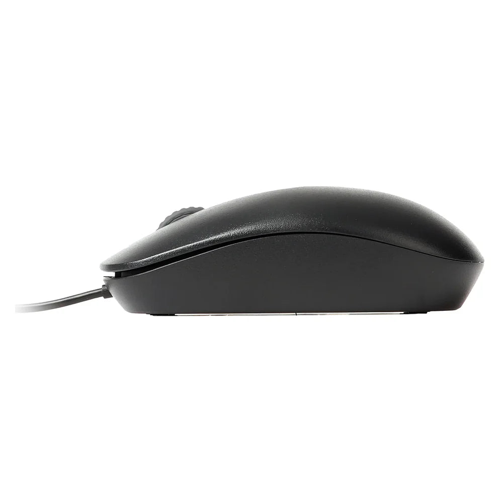 Rapoo N200 Wired Optical Mouse, 1600 DPI Optical Sensor, 3 (Left/Right-click, Middle click/scroll wheel) Buttons, Ambidextrous Design Black, 1 Year Warranty | 18548