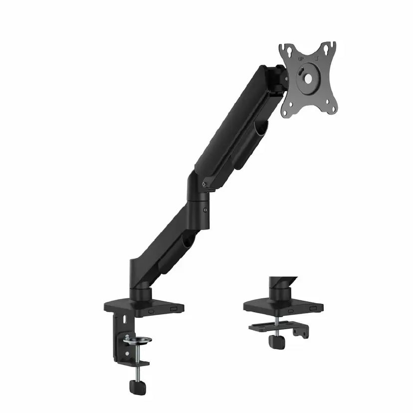 Skill Tech Mechanical Spring Single Monitor Arm, Supports 17"–32" Screens, up to 9 kg, Mechanical Spring Height Adjustment, Full-Motion, Integrated Cable Management, 1 Year Warranty | SH130-C012