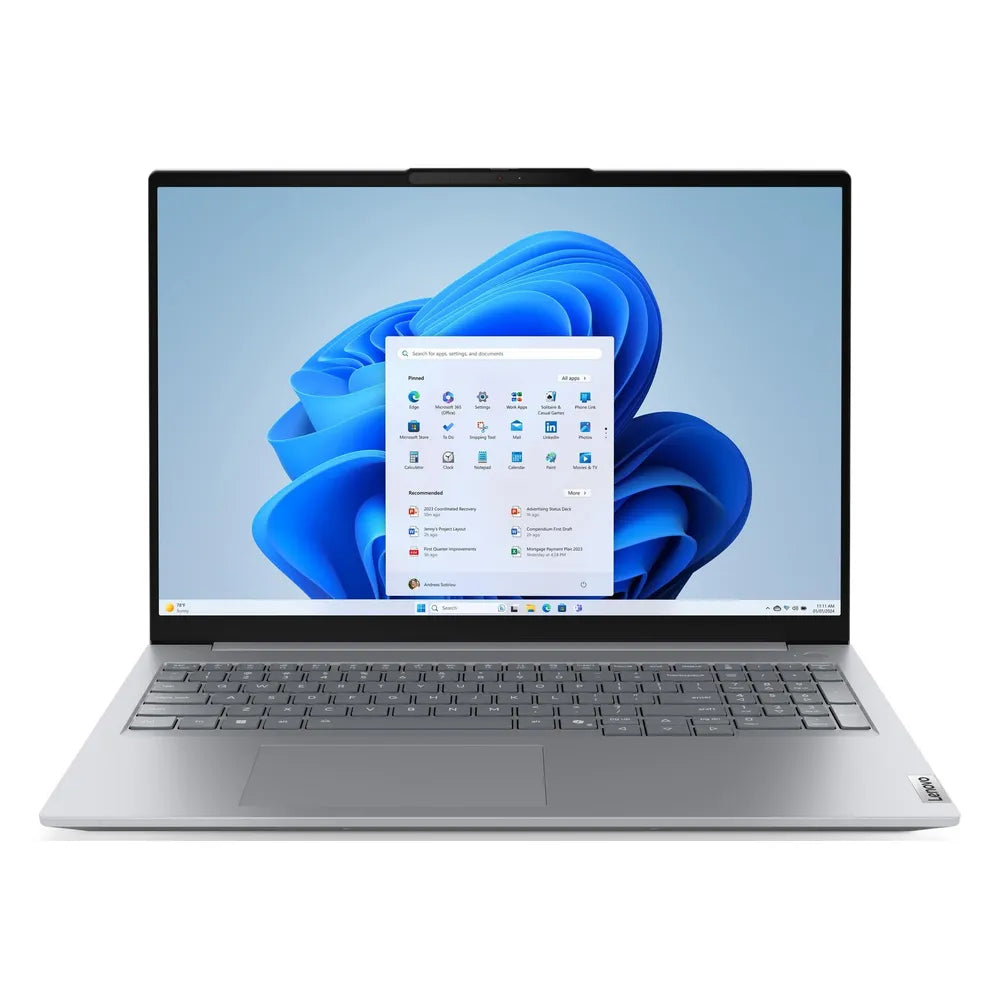 Lenovo ThinkBook 16 Gen 8 Laptop, Intel Core Ultra 7 255H Processor, 16GB RAM, 512GB SSD, 16" WUXGA Display, DOS, Backlit English & Arabic Keyboard, Laptop Bag Included, 1 Year Warranty | 21SK0030GR