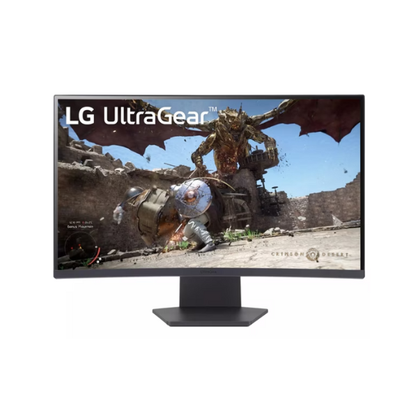 شاشة الألعاب المنحنية LG UltraGear 27GS60QC-B مقاس 27 بوصة بدقة QHD (2560 x 1440)، زمن استجابة 1 مللي ثانية، ومعدل تحديث 180 هرتز، تدعم HDMI و DisplayPort، إمكانية الإمالة والتعديل، ضمان لمدة سنة | 27GS60QC-B