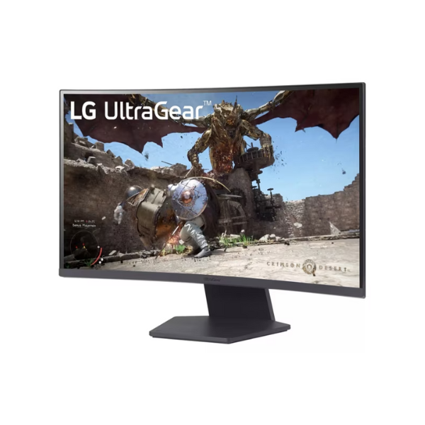 شاشة الألعاب المنحنية LG UltraGear 27GS60QC-B مقاس 27 بوصة بدقة QHD (2560 x 1440)، زمن استجابة 1 مللي ثانية، ومعدل تحديث 180 هرتز، تدعم HDMI و DisplayPort، إمكانية الإمالة والتعديل، ضمان لمدة سنة | 27GS60QC-B