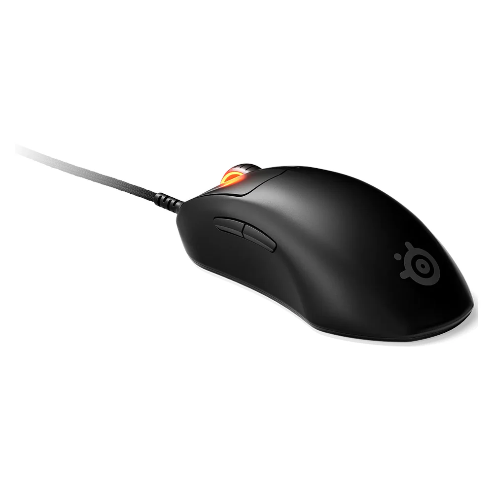 Steelseries Prime Mini Wired Gaming Mouse, 18,000 CPI SteelSeries TrueMove Pro Sensor, Prestige OM optical magnetic Switches, 5 Programmable Buttons, Ergonomic, Right-Handed Design, 1-Zone R GB Lighting, Black, 1 Year Warranty | 62421