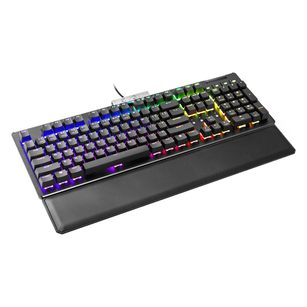 EVGA Alloy Z15 100% ARGB Engilsh & Korean Mechanical Gaming Keyboard, Wired - USB, Kailh Mechanical Speed Silver Switches (Linear), 32-bit ARM Cortex-M33 Processor, 4000Hz Polling Rate, Black, 1 Year Warranty | 821-W1-15US-KR