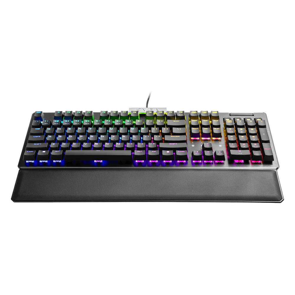 EVGA Alloy Z15 100% ARGB Engilsh & Korean Mechanical Gaming Keyboard, Wired - USB, Kailh Mechanical Speed Silver Switches (Linear), 32-bit ARM Cortex-M33 Processor, 4000Hz Polling Rate, Black, 1 Year Warranty | 821-W1-15US-KR