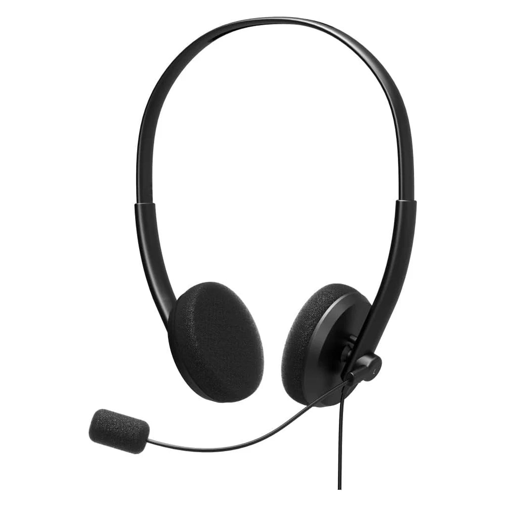 Port Designs Connect USB-A Stereo Headset, Cable Length: 2m, Black, 1 Year Warranty | 901604