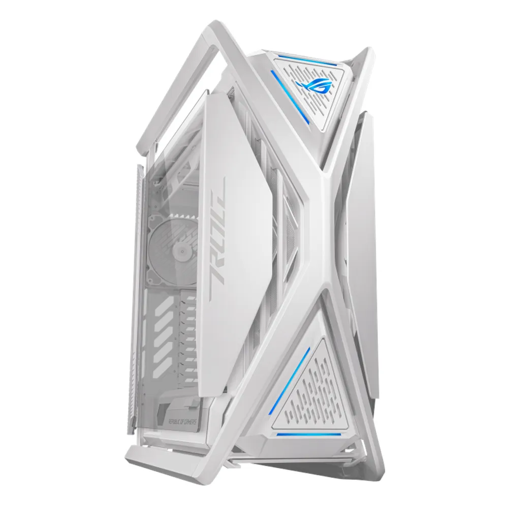 Asus ROG Hyperion GR701 E-ATX PC Case, Tempered Glass Left & Right Panels, 460mm GPU Support, 4 x 140 mm (PWM) Fans with AR GB Fan Hub, USB 3.2 Gen 2 & 60W fast charging, White, 1 Year Warranty | 90DC00F3-B39000