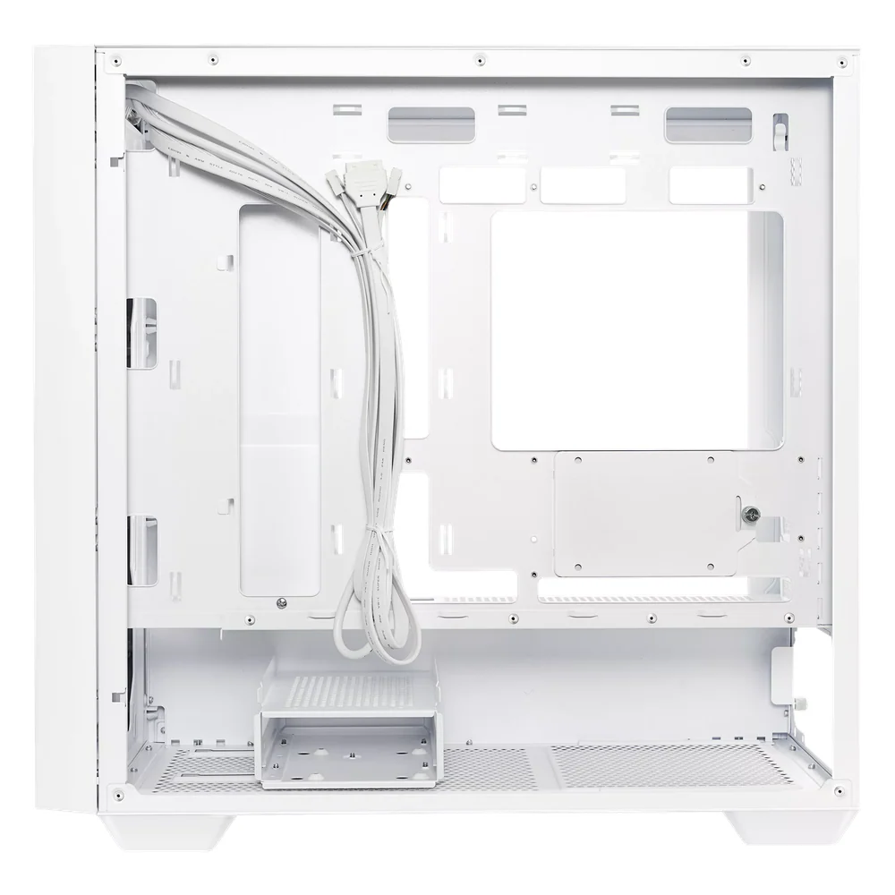 Asus A21 mATX PC Case, Tempered Glass Panel, 380mm GPU Support, USB 3.2 Gen 1, Ample Cable Management, White, 1 Year Warranty | 90DC00H3-B09010