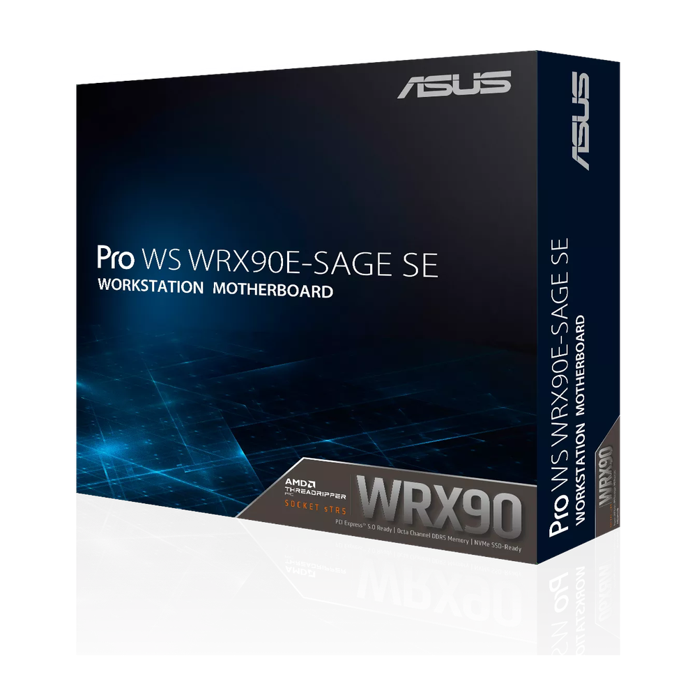 Asus Pro WS WRX90E-SAGE SE Workstation Motherboard, sTR5 Socket, EEB Form Factor, DDR5, PCIe 5.0 With SafeSlot Core+, USB4 40 GBps, Intel Dual 10 GB + Realtek 1 GB Ethernet With Asus LANGuard, Asus 5X Protection III, 1 Year Warranty | 90MB1FW0-M0EAY0