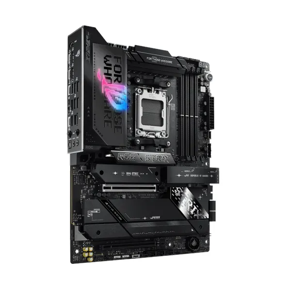 Asus ROG STRIX X870E-E GAMING WiFi Motherboard, AM5 Socket, ATX Form Factor, DDR5 Ram, PCIe 5.0 With SafeSlot Core+, Wi-Fi 7, Bluetooth v5.4, HDMI, DisplayPort, Intel 2.5 GB Ethernet With Asus LANGuard, Aura Sync, 1 Year Warranty | 90MB1IB0-M0EAY0