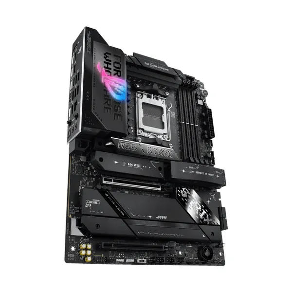 Asus ROG STRIX X870E-E GAMING WiFi Motherboard, AM5 Socket, ATX Form Factor, DDR5 Ram, PCIe 5.0 With SafeSlot Core+, Wi-Fi 7, Bluetooth v5.4, HDMI, DisplayPort, Intel 2.5 GB Ethernet With Asus LANGuard, Aura Sync, 1 Year Warranty | 90MB1IB0-M0EAY0