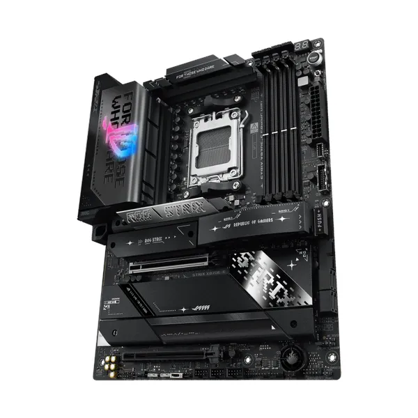 Asus ROG STRIX X870E-E GAMING WiFi Motherboard, AM5 Socket, ATX Form Factor, DDR5 Ram, PCIe 5.0 With SafeSlot Core+, Wi-Fi 7, Bluetooth v5.4, HDMI, DisplayPort, Intel 2.5 GB Ethernet With Asus LANGuard, Aura Sync, 1 Year Warranty | 90MB1IB0-M0EAY0