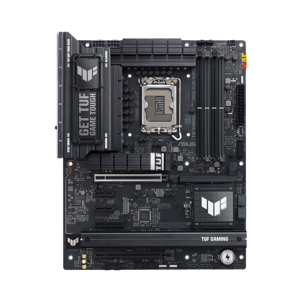 Asus TUF Gaming Z890-Plus WiFi Motherboard, LGA 1851 Socket, ATX Form Factor, DDR5 Ram, PCIe 5.0 With SafeSlot Core+, Wi-Fi 7, Bluetooth v5.4, HDMI, DisplayPort, Thunderbolt 4, Intel 2.5 GB Ethernet With TUF LANGuard, Aura Sync, 1 Year Warranty |