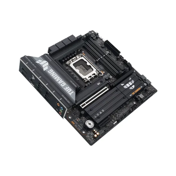 Asus TUF GAMING B860M-PLUS Motherboard, LGA 1851 Socket, micro-ATX Form Factor, DDR5 Ram, PCIe 5.0 With SafeSlot Core+, HDMI, DisplayPort, Thunderbolt 4, Realtek 2.5 GB Ethernet With TUF LANGuard, Aura Sync, 1 Year Warranty | 90MB1JW0-M0EAY0