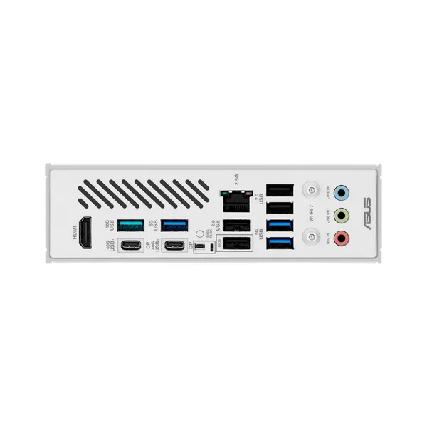 Asus X870 MAX GAMING WiFi Motherboard, AM5 Socket, ATX Form Factor, DDR5 Ram, PCIe 5.0 With SafeSlot Core+, Wi-Fi 7, Bluetooth v5.4, HDMI, Thunderbolt 4, Intel 2.5 GB Ethernet With Asus LANGuard, Aura Sync, White, 1 Year Warranty | 90MB1LZ0-M0EAY0