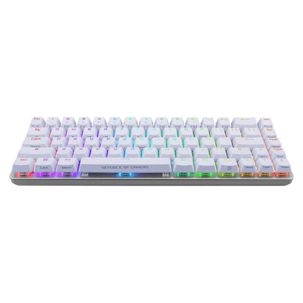 Asus ROG Falchion Ace 65% AR GB Engilsh & Arabic Mechanical Gaming Keyboard, Wired Dual USB-C Ports, ROG NX Mechanical Switches (Red - Linear & Swift), Anti-Ghosting with N Key Rollover, Interactive Touch Panel, 1000Hz Polling Rate, White, 1 Year