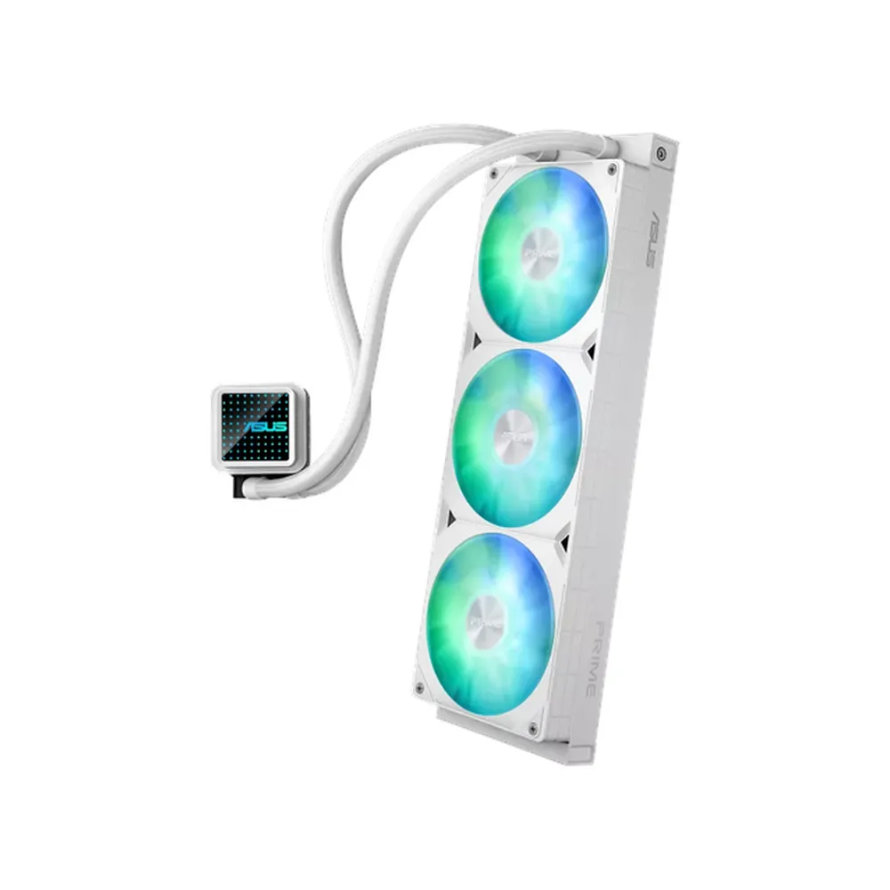 مبرد سائل أسوس برايم LC 360 ARGB AIO، مرآة إنفينيتي قابلة للتخصيص، يدعم مقابس إنتل، ومقابس AMD، أبيض، ضمان سنة واحدة | 90RC0102-B0EAY0