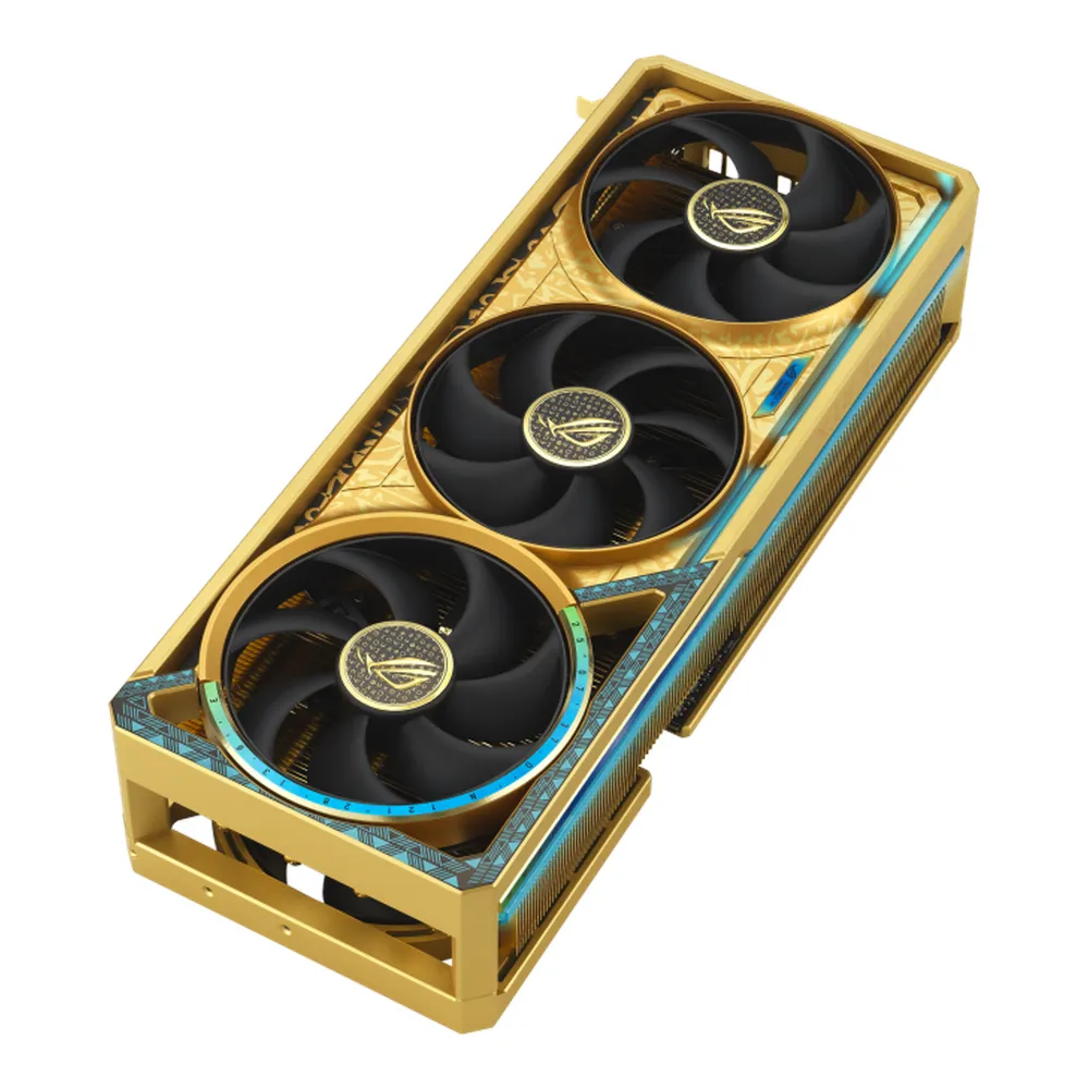 Asus ROG Astral GeForce RTX 5080 Dhahab CORE OC Edition Graphics Card, GDDR7 16GB 256-bit Memory, HDMI 2.1b & DP 2.1b Outputs, PCI Express 5.0, 2760 MHz Core Clock, 30 Gbps Memory Clock, 1 Year Warranty | 90YV0LV6-M0NM00
