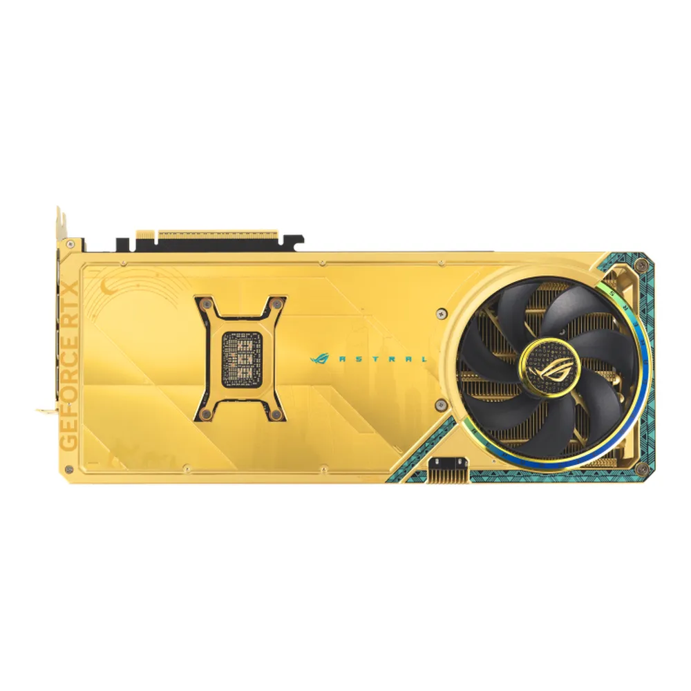 Asus ROG Astral GeForce RTX 5080 Dhahab CORE OC Edition Graphics Card, GDDR7 16GB 256-bit Memory, HDMI 2.1b & DP 2.1b Outputs, PCI Express 5.0, 2760 MHz Core Clock, 30 Gbps Memory Clock, 1 Year Warranty | 90YV0LV6-M0NM00