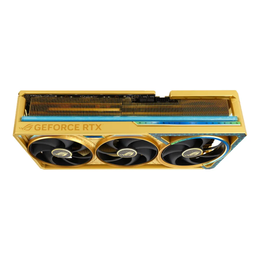 Asus ROG Astral GeForce RTX 5080 Dhahab CORE OC Edition Graphics Card, GDDR7 16GB 256-bit Memory, HDMI 2.1b & DP 2.1b Outputs, PCI Express 5.0, 2760 MHz Core Clock, 30 Gbps Memory Clock, 1 Year Warranty | 90YV0LV6-M0NM00