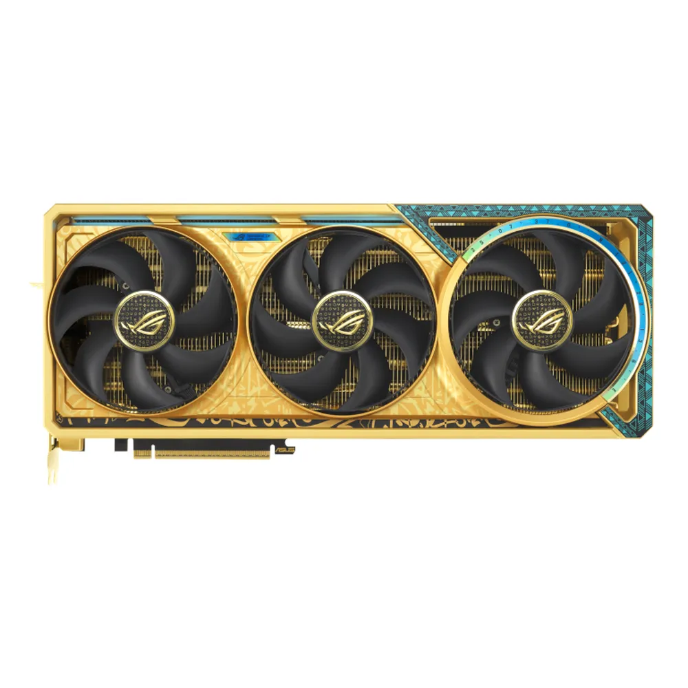 Asus ROG Astral GeForce RTX 5080 Dhahab CORE OC Edition Graphics Card, GDDR7 16GB 256-bit Memory, HDMI 2.1b & DP 2.1b Outputs, PCI Express 5.0, 2760 MHz Core Clock, 30 Gbps Memory Clock, 1 Year Warranty | 90YV0LV6-M0NM00