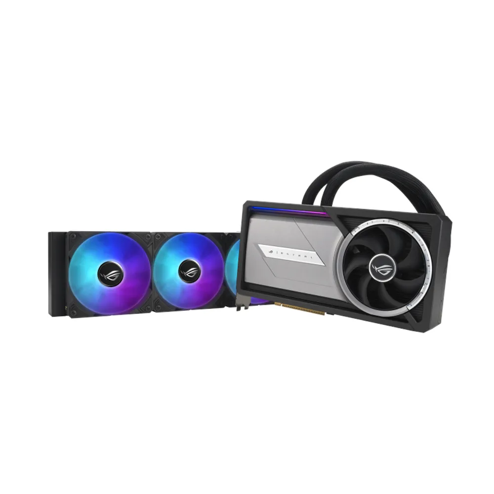Asus ROG ASTRAL Liquid Cooled GeForce RTX 5090 OC Edition AR GB Graphics Card, GDDR7 32 GB 512-bit Memory, HDMI 2.1b & DP 2.1b Outputs, PCI Express 5.0, 2610 MHz Core Clock, 28 GBps Memory Clock, 360mm Radiator, 1 Year Warranty | 90YV0LW2-M0NA00