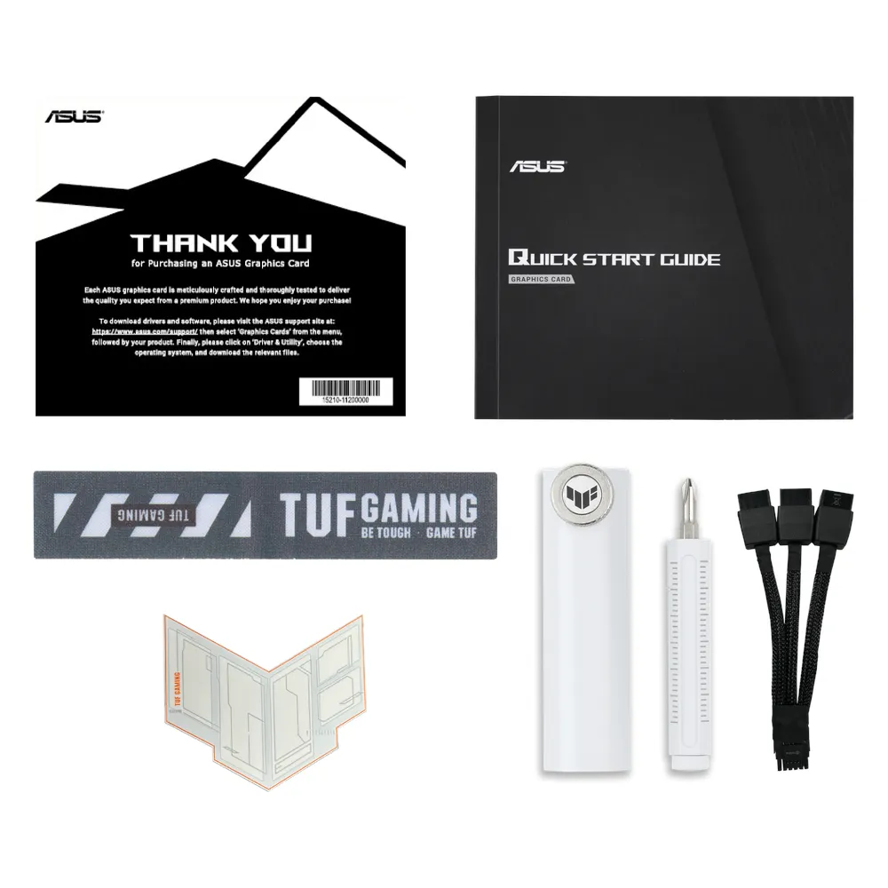 Asus TUF Gaming GeForce RTX 5070 Ti White OC Edition Graphics Card, GDDR7 16GB 256-bit Memory, HDMI 2.1b & DP 2.1b Outputs, PCI Express 5.0, 2588 MHz Core Clock, 28 Gbps Memory Clock, 1 Year Warranty | 90YV0MD3-M0NA00