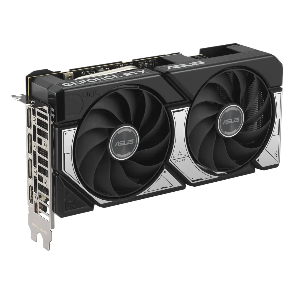 بطاقة رسومات Asus Dual GeForce RTX 5060 Ti، ذاكرة GDDR7 بحجم 16 جيجابايت وعرض 128 بت، مخارج HDMI 2.1b و DP 2.1b، واجهة PCI Express 5.0، سرعة ساعة أساسية 2572 ميجاهرتز، سرعة ساعة ذاكرة 28 جيجابت في الثانية، ضمان سنة واحدة | 90YV0MH0-M0NA00