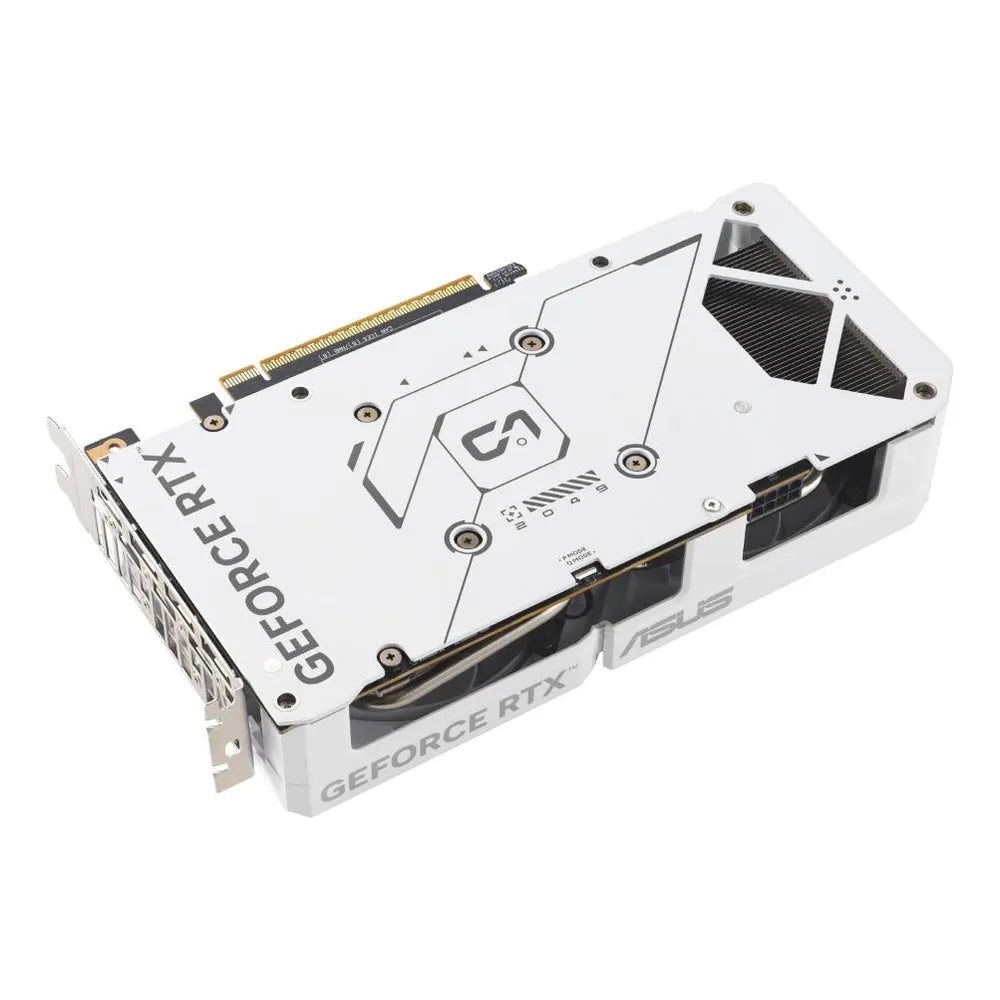 بطاقة رسومات Asus Dual GeForce RTX 5060 White OC Edition، ذاكرة GDDR7 بحجم 8 جيجابايت 128 بت، ومخرجات HDMI 2.1b وDP 2.1b، وPCI Express 5.0، وسرعة معالج 2677 ميجاهرتز، وسرعة ذاكرة 28 جيجابت في الثانية، ضمان لمدة عام | 90YV0N15-M0NA00