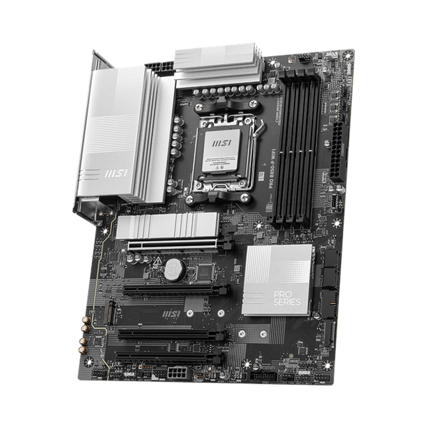 Msi PRO B850-P WiFi Motherboard, AM5 Socket, ATX Form Factor, DDR5 Ram, PCIe 5.0 With EZ PCIe Clip II, Wi-Fi 7 Solution, Bluetooth 5.4, USB 10 GBps, HDMI 2.1, Realtek 8126VB 5G LAN, EZ M.2 Shield Frozr II, 1 Year Warranty | 911-7E56-002