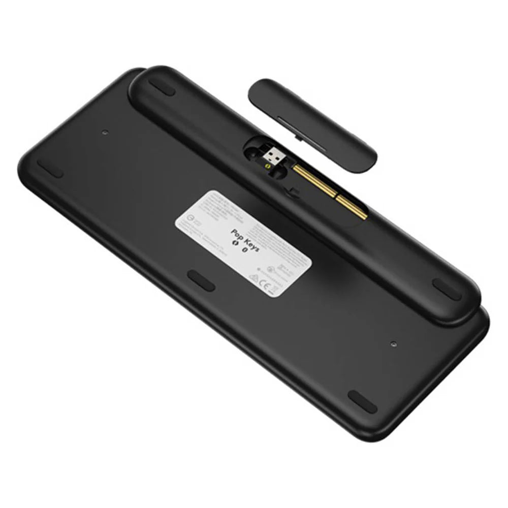 Logitech POP Keys Wireless 75% Engilsh & Arabic Mechanical Keyboard, Bluetooth 5.1, Logi Bolt USB Wireless Receiver, Brown (Tactile) Switches, 8 Swappable Emoji Keys, Blast Yellow, 1 Year Warranty | 920-010816