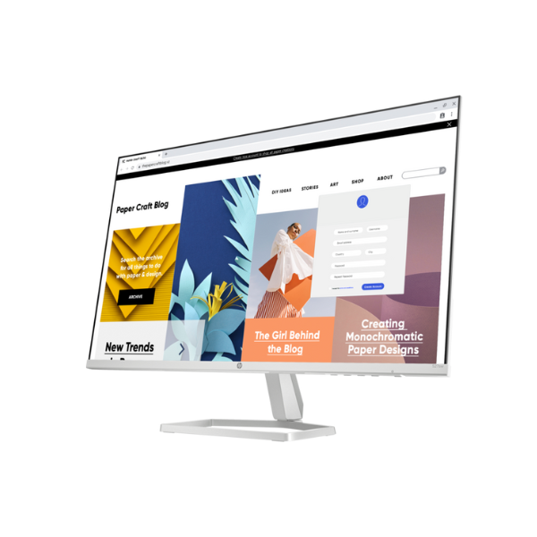 HP Series 5 527SW 27" FHD(1920 x 1080) White Monitor, Anti-glare, HDMI, VGA, Tilt, Adjustable, 1 Year warranty | 94F46AA