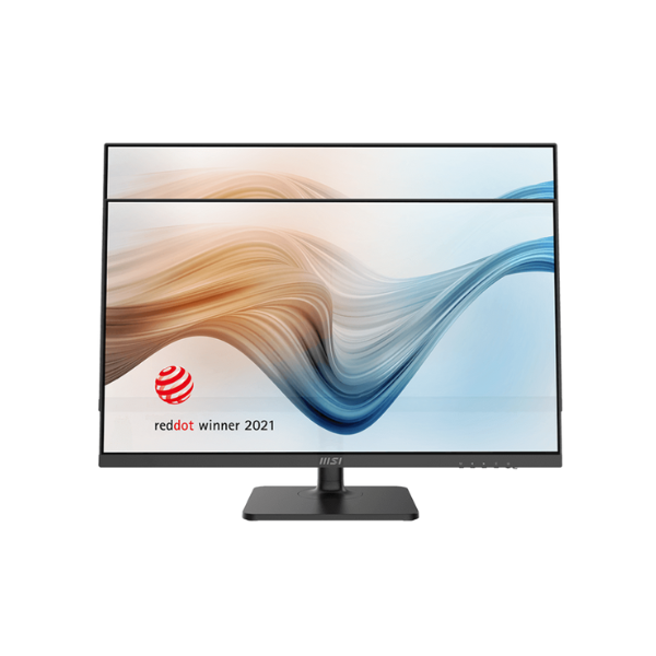 شاشة MSI 9S6-3PB19H-077 Modern MD272XP مقاس 27 بوصة بدقة FHD (1920 × 1080)، وزمن استجابة 1 مللي ثانية، ومعدل تحديث 100 هرتز، ومضادة للتوهج، ومنافذ HDMI، وDP، وUSB-C، ودوران/إمالة/محور/ارتفاع، قابلة للتعديل، وضمان سنة واحدة | 9S6-3PB19H-077