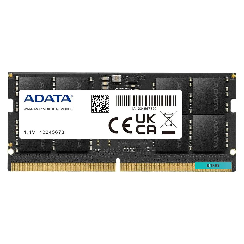 ADATA SO-DIMM Memory Module, 16GB (1x16GB), DDR5 DRAM, 5600 MT/s, 1 Year Warranty | AD5S560016G-S