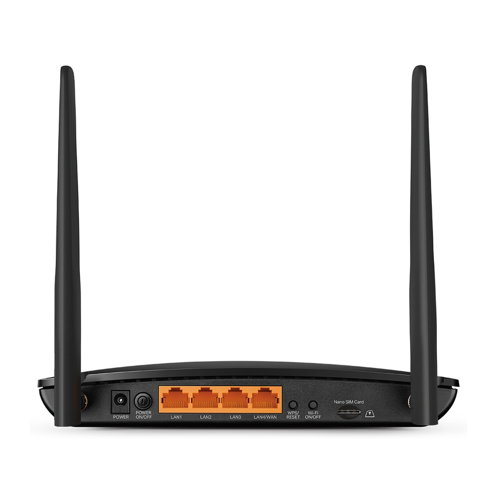جهاز توجيه لاسلكي ثنائي النطاق بسرعة جيجابت TP-Link Archer 4G+ Cat6 AC1200، 2.4 جيجاهرتز حتى 300 ميجابت في الثانية، 5 جيجاهرتز حتى 867 ميجابت في الثانية، 2 هوائي LTE خارجي قابل للفصل، منافذ LAN متعددة، ضمان لمدة سنة | ARCHER-MR500