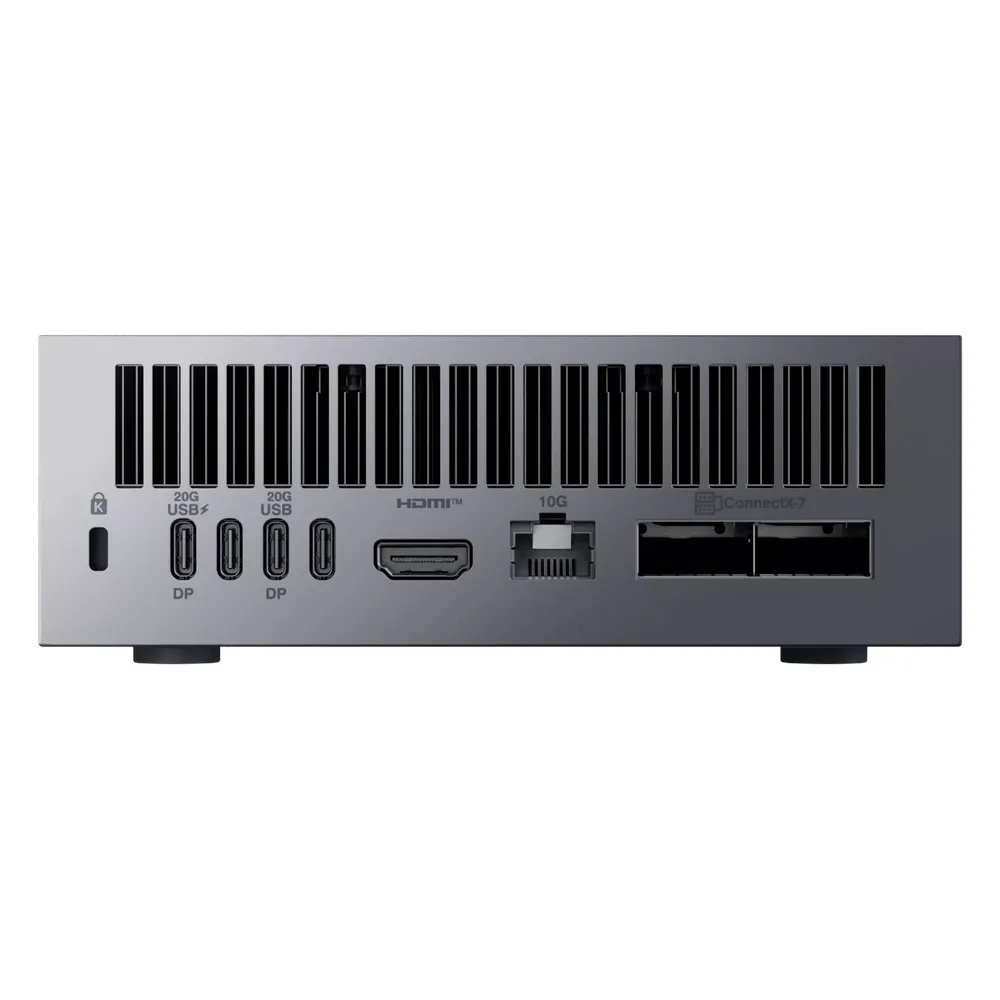 Asus Ascent GX10 SFF Desktop AI PC, ARM v9.2-A GB10 Processor, 128GB RAM, 1TB SSD, DOS, 180W via USB-C Power Supply, Extreme AI Performance, Stellar Grey, 1 Year Warranty | GX10-GG0004BN