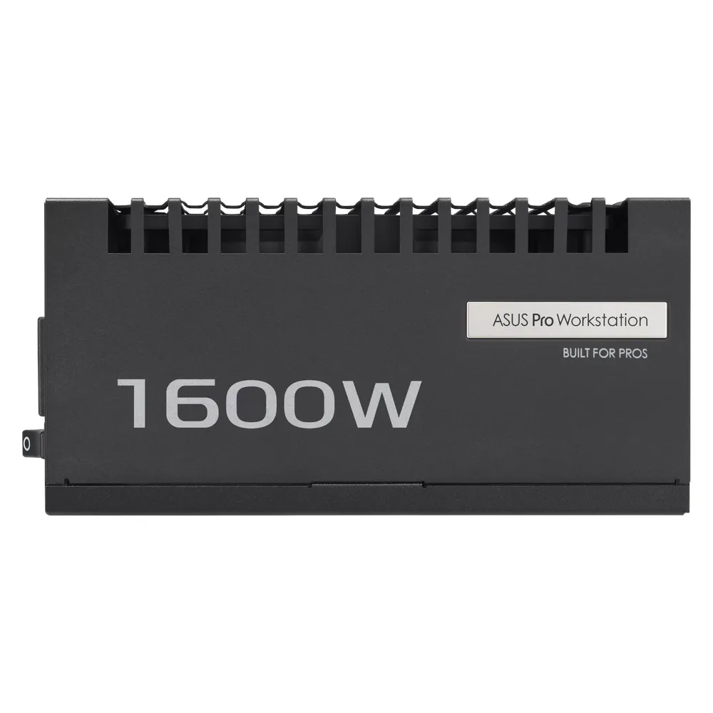 Asus Pro WS Platinum Gaming Power Supply, 1600W, Fully Modular, ATX Form Factor, Dual-Ball Fan Bearings Fan Design, Extruded Aluminum Heatsinks, Etched Cables, 1 Year Warranty | 90YE00Z2-B0NA00