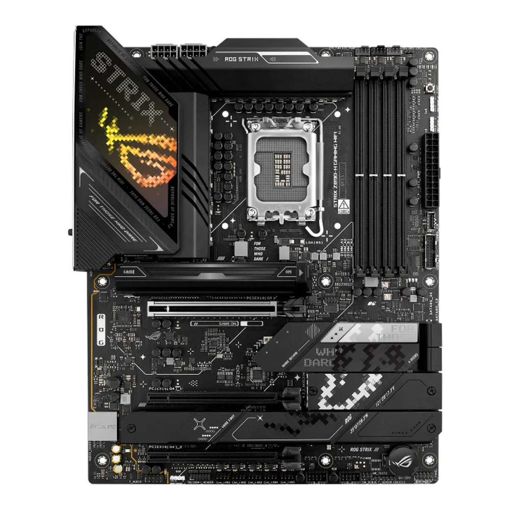 Asus ROG STRIX Z890-H WIFI Gaming Motherboard, LGA1851 Socket, ATX Form Factor, DDR5 Ram, PCIe 5.0, USB 20Gbps, HDMI, VGA, Wi-Fi 7, Bluetooth, Realtek 5Gb Ethernet, AI Networking II, Aura Sync, 1 Year Warranty | 90MB1K20-M0EAY0