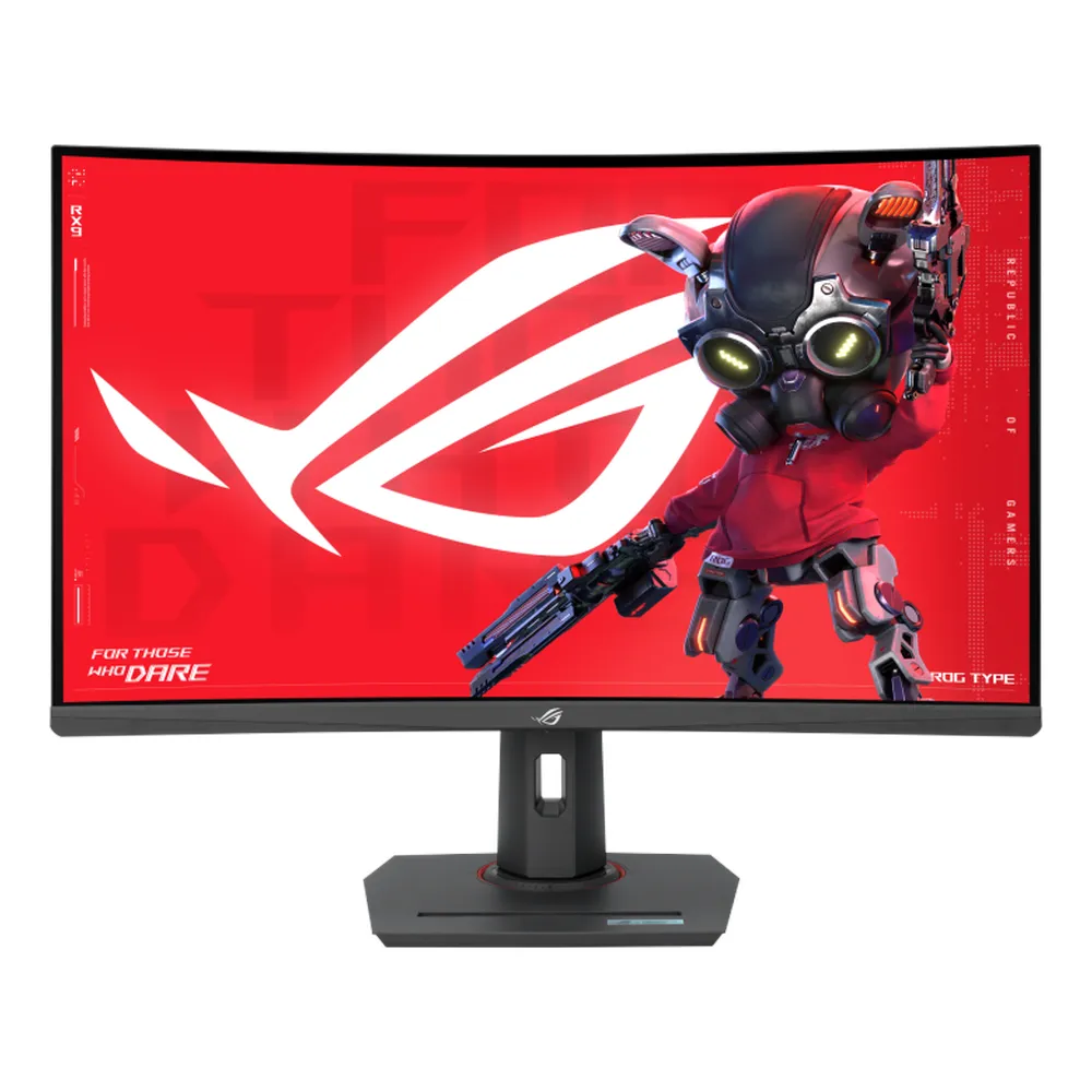 Asus ROG Strix XG32WCS Curved Gaming Monitor, 31.5" QHD (2560 x 1440) Resolution, 180Hz, Anti-glare, 1ms GtG Response Time, DP, HDMI, USB-C, Fully Adjustable Stand, Black, 1 Year Warranty | XG32WCS