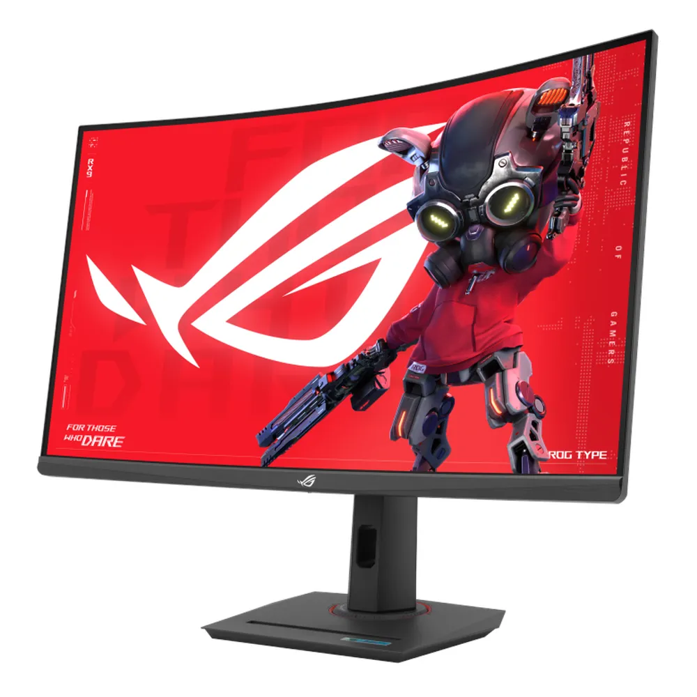 Asus ROG Strix XG32WCS Curved Gaming Monitor, 31.5" QHD (2560 x 1440) Resolution, 180Hz, Anti-glare, 1ms GtG Response Time, DP, HDMI, USB-C, Fully Adjustable Stand, Black, 1 Year Warranty | XG32WCS