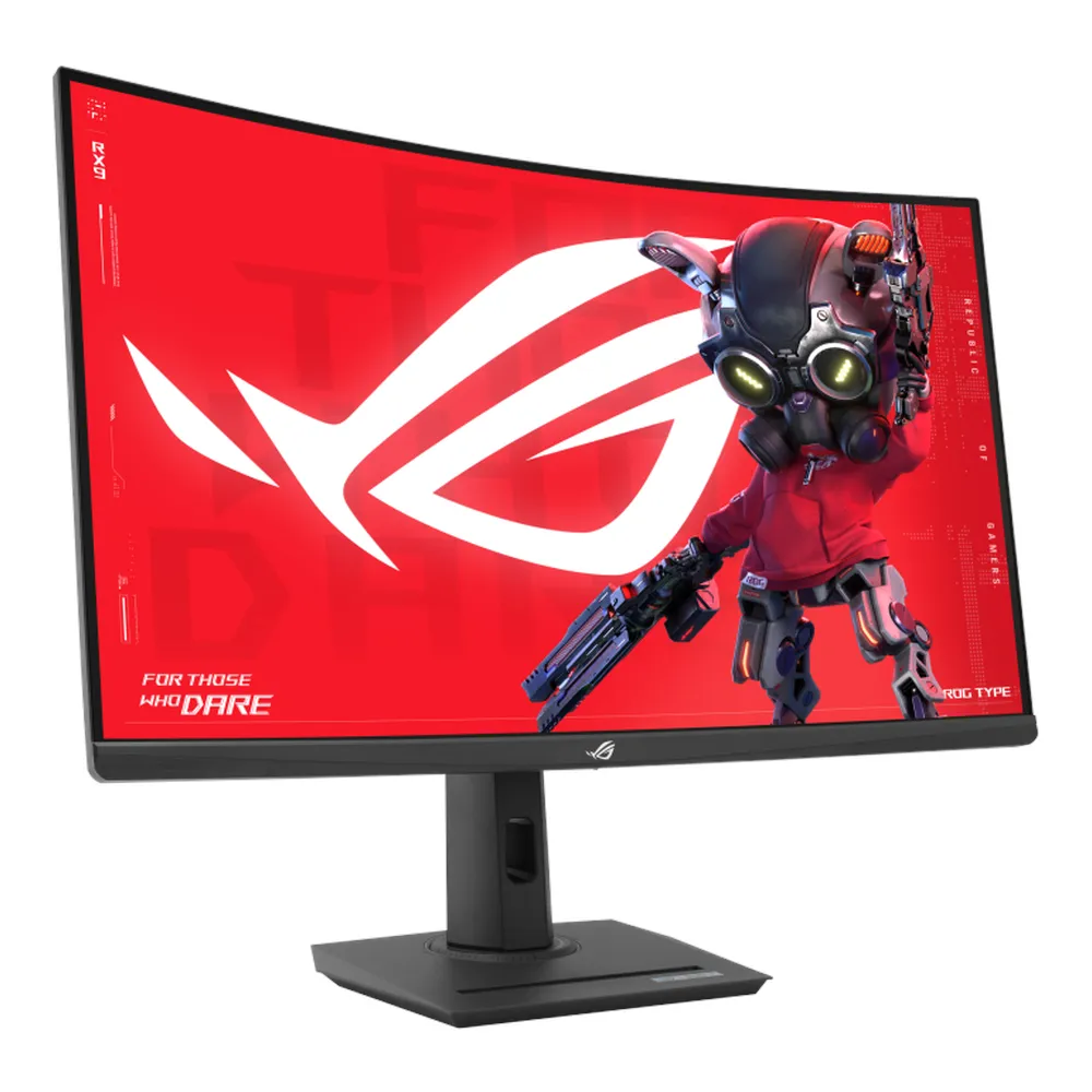 Asus ROG Strix XG32WCS Curved Gaming Monitor, 31.5" QHD (2560 x 1440) Resolution, 180Hz, Anti-glare, 1ms GtG Response Time, DP, HDMI, USB-C, Fully Adjustable Stand, Black, 1 Year Warranty | XG32WCS