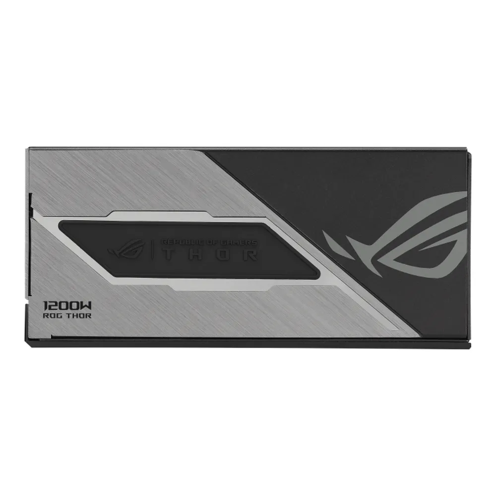 Asus ROG Thor Platinum III Power Supply, 1200W, 80 Plus Platinum, Fully Modular, ATX Form Factor, RTX Ready, Dual Ball Fan Bearings, Magnetic OLED Display, Etched Modular Cables, 1 Year Warranty | 90YE00V2-B0NA00
