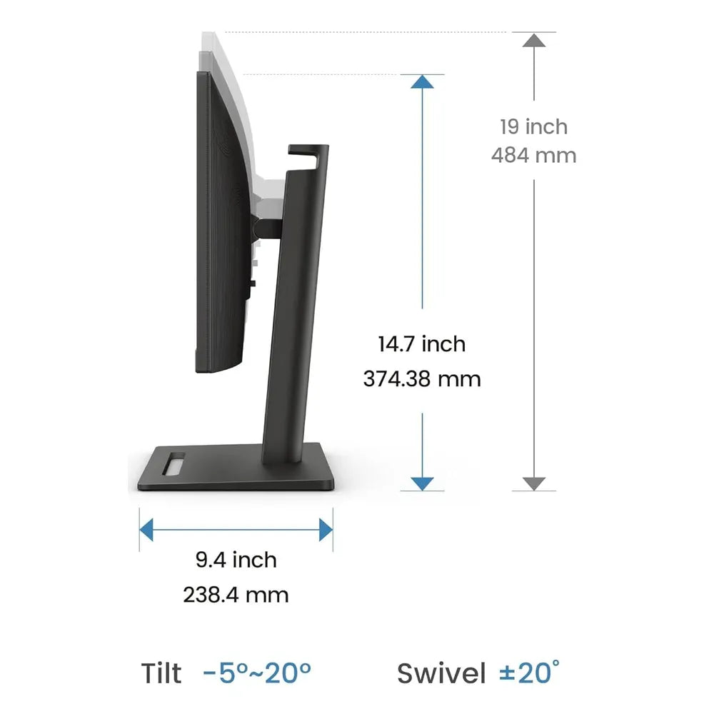 شاشة BenQ GW2490T للعناية بالعين، دقة 24 بوصة FHD (1920 × 1080)، 100 هرتز، مضادة للتوهج، وقت استجابة 5 مللي ثانية، HDMI، DP، حامل قابل للتعديل بالكامل، ضمان سنة واحدة | GW2490T
