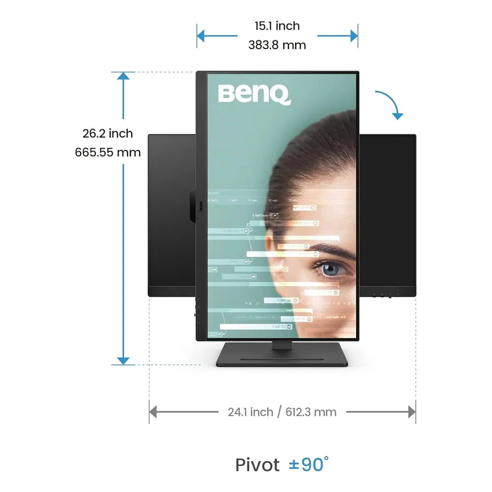 BENQ GW2790T Eye-Care Monitor, 27" FHD (1920 x 1080) Resolution, 100Hz, Anti-glare, 5ms Response Time, HDMI, DP, Fully Adjustable Stand, 1 Year Warranty | GW2790T