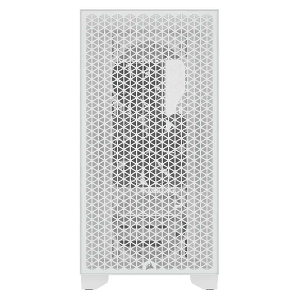Corsair 3000D AIRFLOW Mid-Tower ATX Case, Tempered Glass Side Window, 2 x SP120 Fans, 360mm GPU Support, USB 3.2 Gen 1, White, 1 Year Warranty | CC-9011252-WW