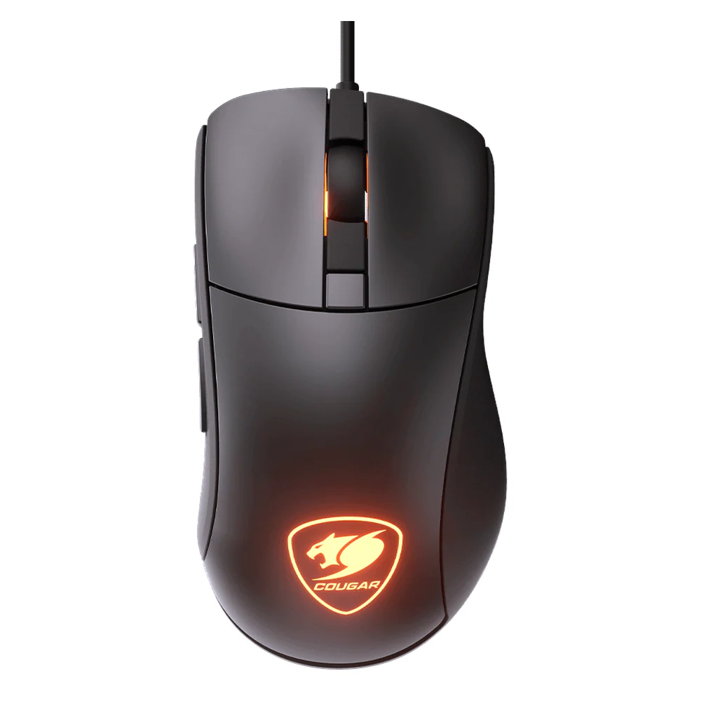 Cougar Surpassion ST Optical Wired R GB Gaming Mouse, 3200 DPI PixArt PMW3325 Optical Gaming sensor, 1000 Hz Polling Rate, Mechanical Gaming Switch, 6 x Buttons, Ergonomic, Right-Handed Design, Black, 1 Year Warranty | CGR-SURPASSION-ST