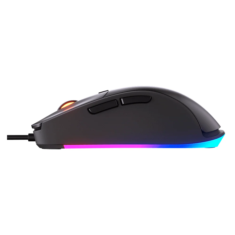 Cougar Surpassion ST Optical Wired R GB Gaming Mouse, 3200 DPI PixArt PMW3325 Optical Gaming sensor, 1000 Hz Polling Rate, Mechanical Gaming Switch, 6 x Buttons, Ergonomic, Right-Handed Design, Black, 1 Year Warranty | CGR-SURPASSION-ST