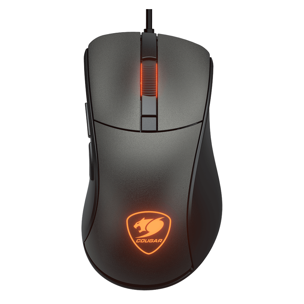 ماوس الألعاب السلكي الضوئي Cougar Surpassion RGB، مستشعر ألعاب بصري PAW3309 بدقة 6400 نقطة لكل بوصة، معدل اقتراع 1000 هرتز، مفتاح ألعاب 20 مليون نقرة، 6 أزرار قابلة للبرمجة، تصميم مريح لليد اليمنى، أسود، ضمان لمدة عام | CGR-WOMB-SUR